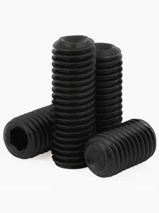 Parafuso de fixação de liga de aço grau 10,9 12,9 com acabamento preto din916 din913 ASME B 18.3 